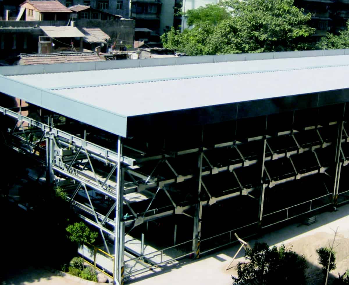 機械式車庫PSH4-D2負(fù)二正二地坑四層升降橫移機械智能車庫