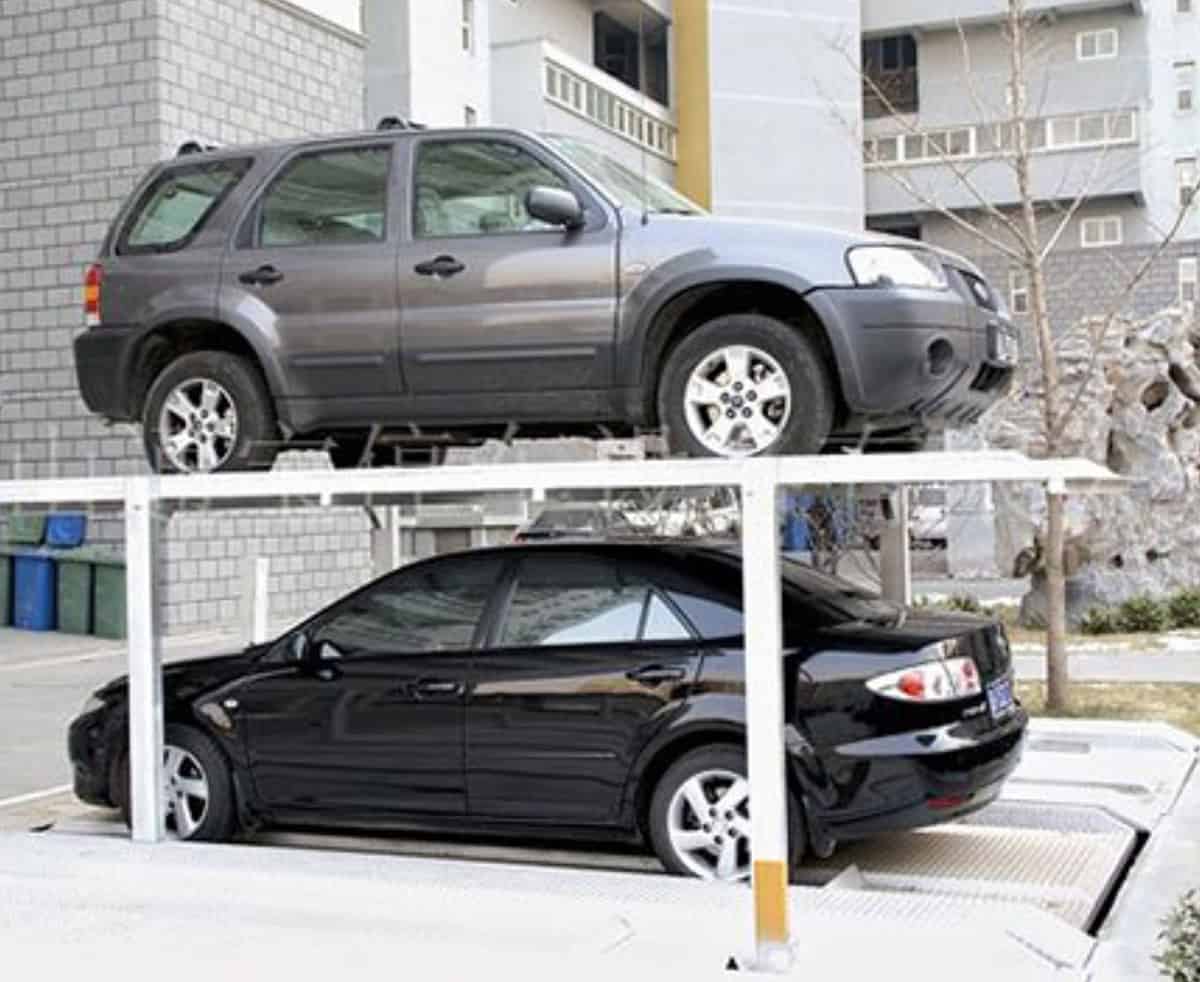 機械式車庫PJS2-D1二層地坑式簡易升降立體停車位